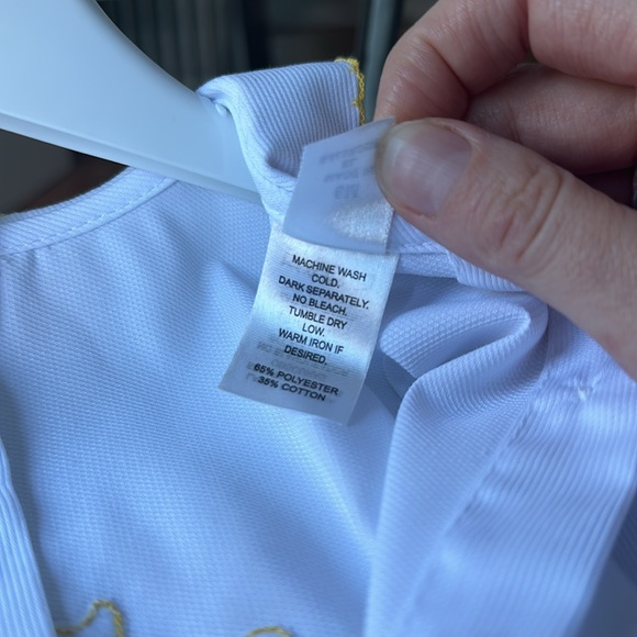 White Lulu BeBe onesie with embroidered duck detail 6mo - Picture 7 of 7